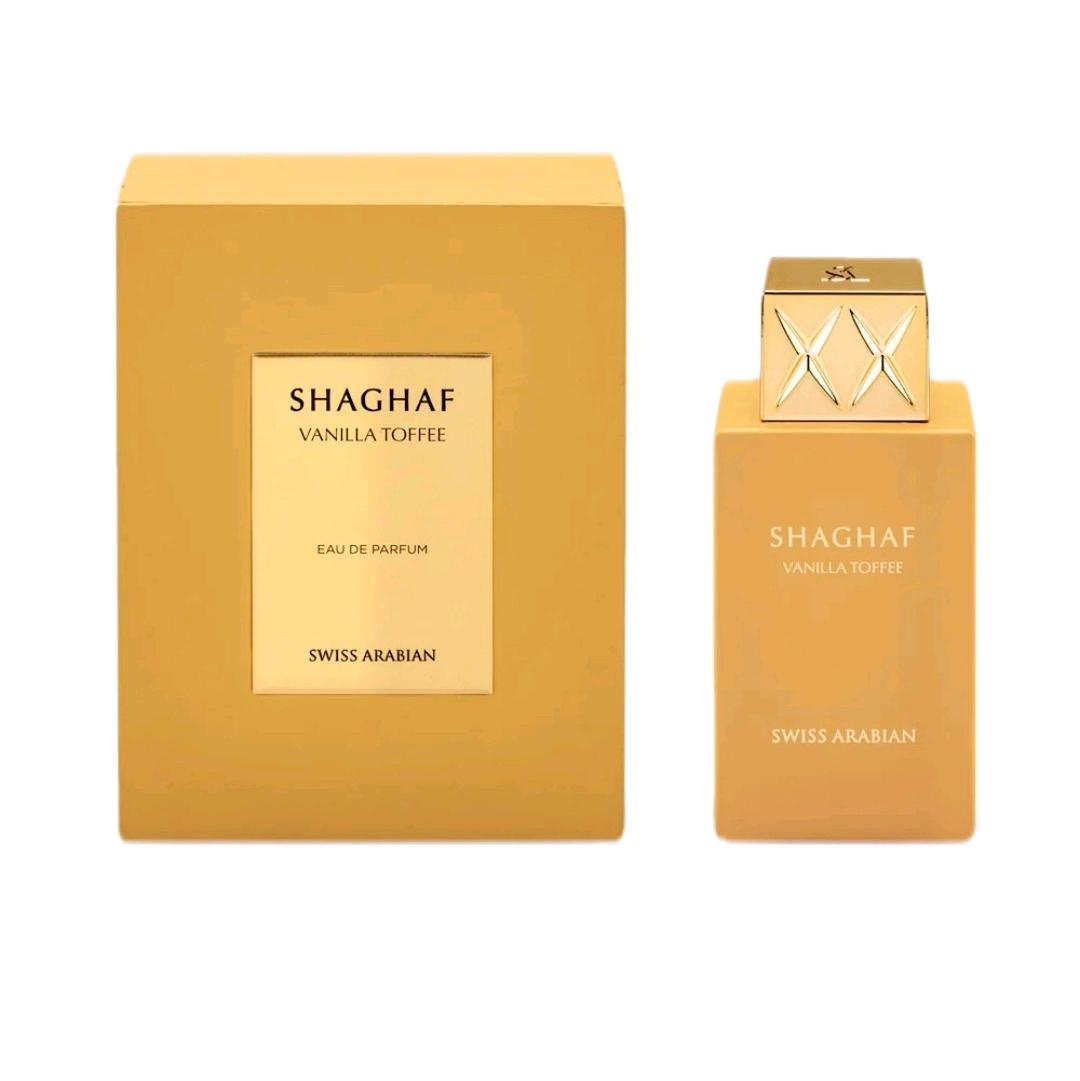 Shaghaf Vanilla Toffee 75ml Eau de Parfum coffee cardamom toffee dates walnut pastry vanilla oud sweet spicy gourmand unisex perfume