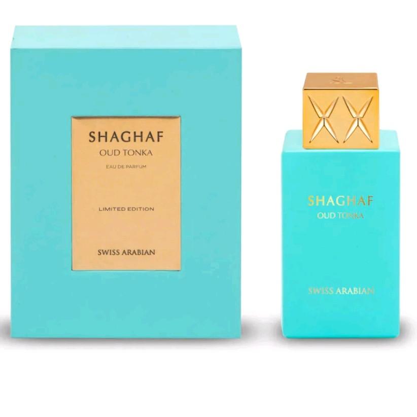 Shaghaf Oud Tonka by Swiss Arabian 75mls Eau de Parfum almond vanilla amber rose vanilla unisex perfume