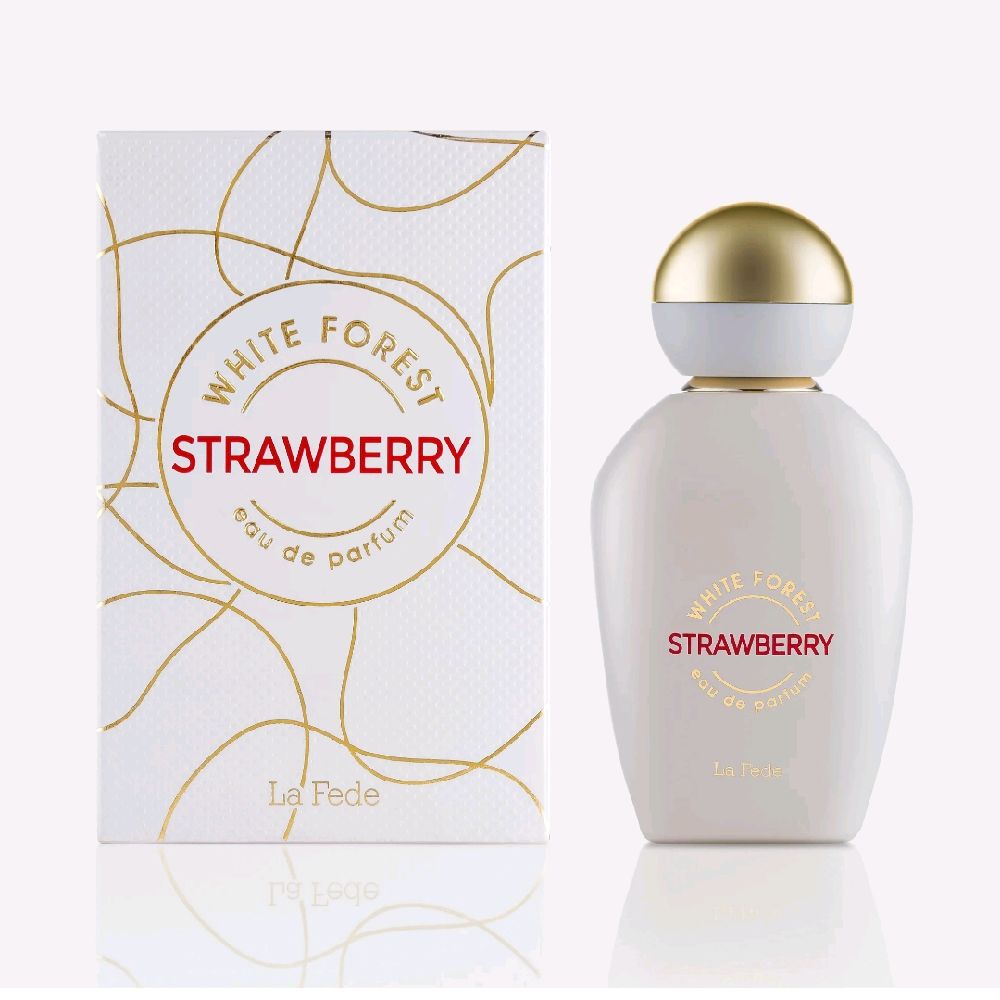 White Forest Strawberry 100ml Eau de Parfum strawberry blackberry jasmine rose amber vanilla sandlewood perfume fragrance