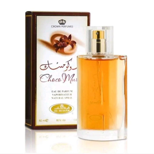 Al Rehab Choco Musk 50mls Eau de Parfum warm chocolate vanilla amber musk unisex perfume