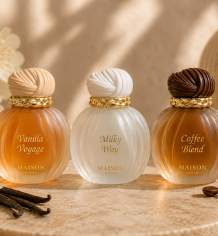 Maison Asrar Mini Collection | 25ml | Eau de parfum | Choose from Vanilla Voyage, Milky Way or Coffee Blend