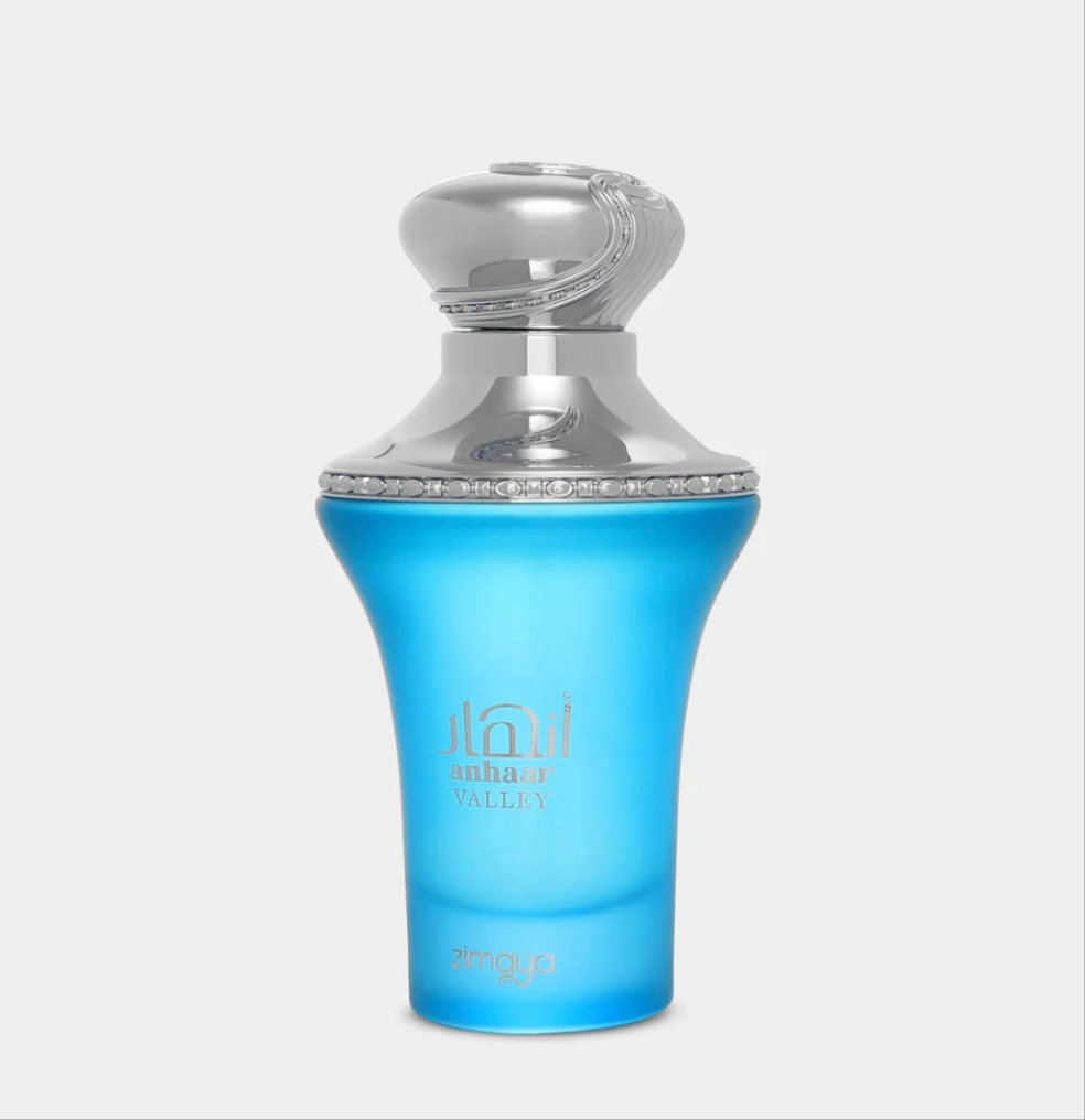 Anhaar Valley by Zimaya 100ml Eau de Parfum ozonic fresh aquatic fruity melon apple peach rose ambergris musk perfume
