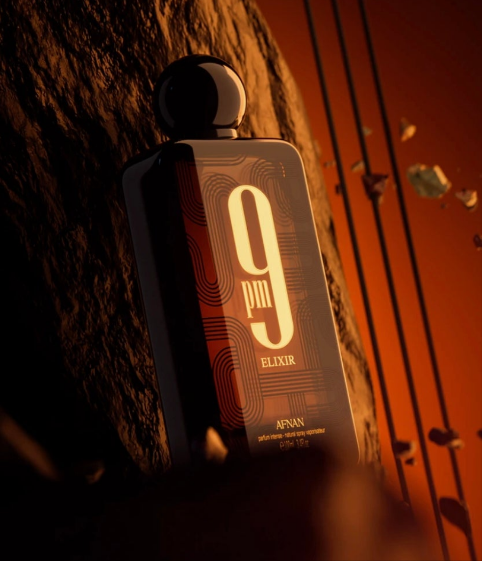Afnan 9pm Elixir 100ml Parfum Intense oriental spicy cardamom nutmeg leather lavandin vanilla patchouli perfume