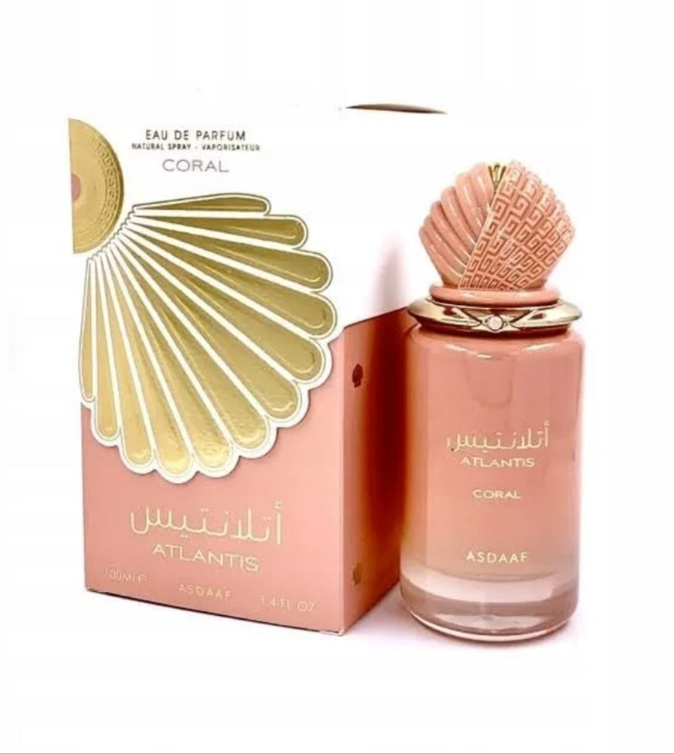 Atlantis Coral by Asdaaf 100ml Eau de Parfum marine citrus peach vanilla musk perfume