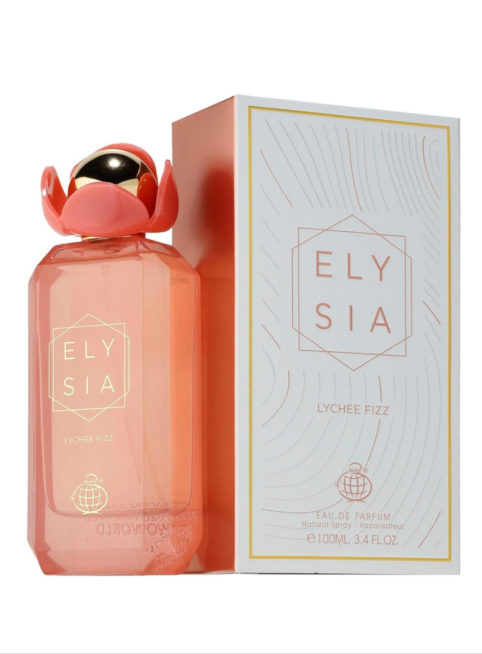 Lychee Fizz Elysia 100ml Eau de Parfum Lychee apple lemon blackcurrent violet rose Jasmine sugar vanilla musk amber sandlewood