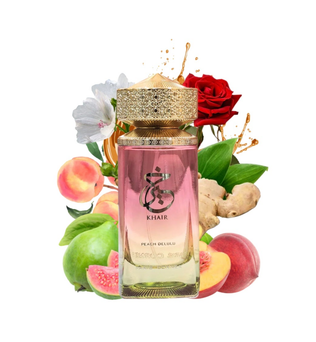 Khair Delulu 100ml Eau de Parfum Peach, Nectarine, Guava, Ginger, Cardamom, Rose Musk, Caramel, Dry wood