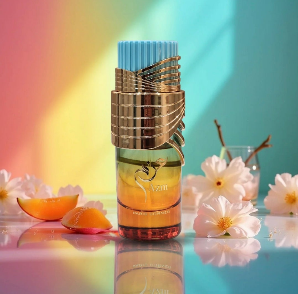 AZM 100ml Eau de parfum peach Pear mandarin rum jasmine tuberose vanilla sandlewood musk
