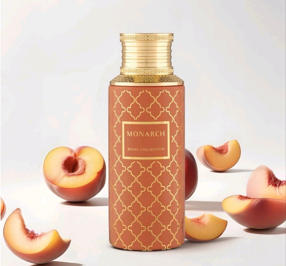 Monarch by Maison Asrar 100ml Eau de Parfum Cardamom, Peach, Cinnamon Jasmine, Milk, Coconut Heliotrope, Patchouli, Musk