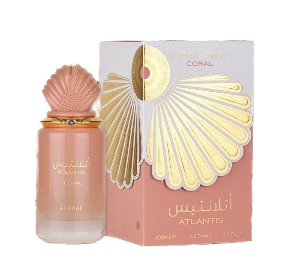 Atlantis Coral by Asdaaf 100ml Eau de Parfum marine citrus peach vanilla musk perfume