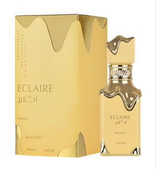 Eclaire Banoffi by Lattafa 100ml Eau de Parfum Banana cream dulche de leche Whipped cream vanilla praline biscuit musk perfume