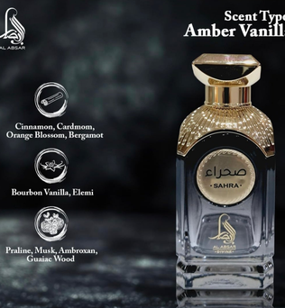 Sahra Al Absar Divine 100ml Eau de Parfum cinnamon cardamom orange blossom Bergamot vanilla elements praline musk ambroxan tonka almond oud perfume