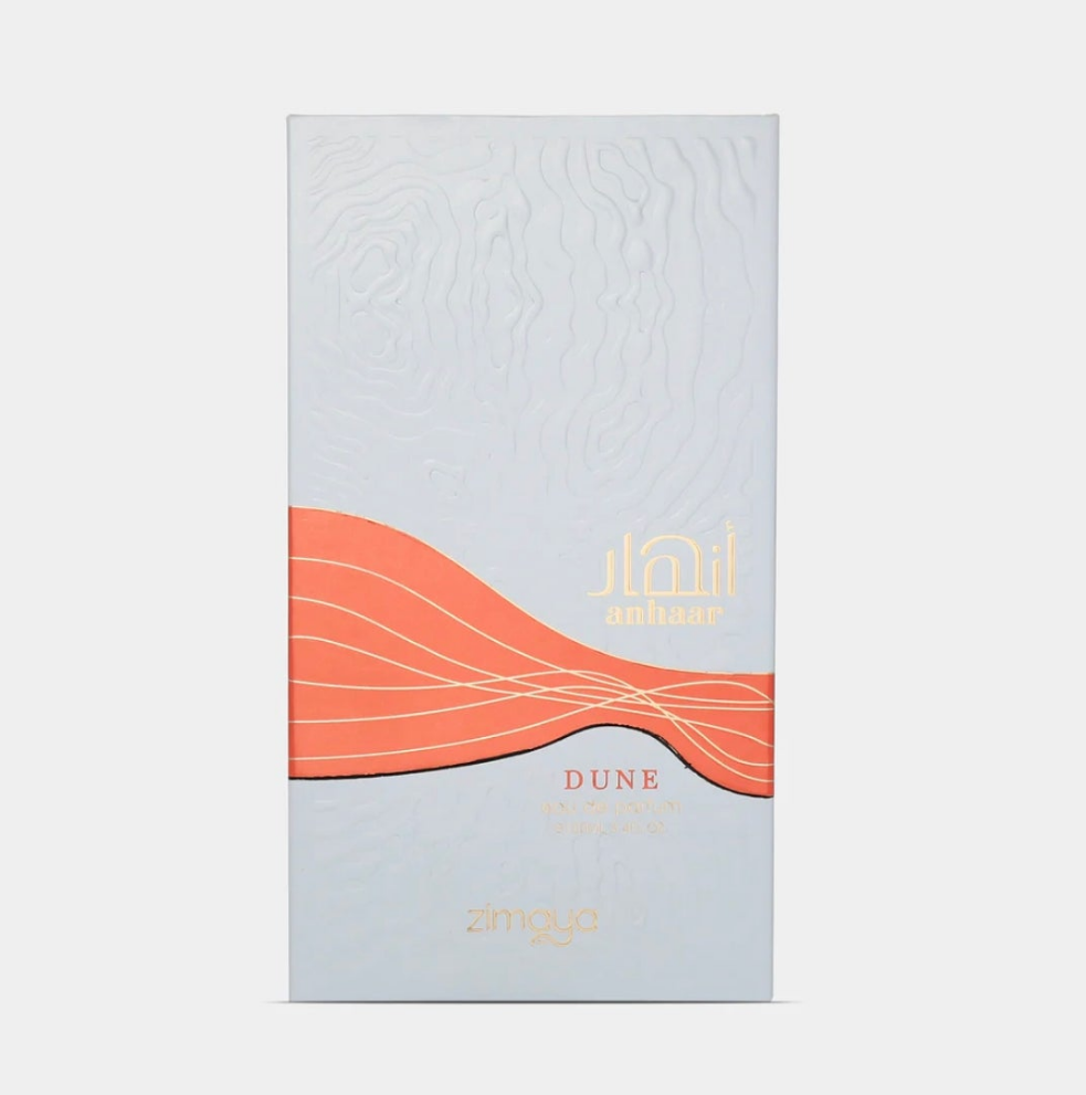 Anhaar Dune by Zimaya 100ml Eau de Parfum vanilla caramel coconut lemon Ambergris musk perfume fragrance