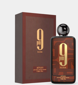 Afnan 9pm Elixir 100ml Parfum Intense oriental spicy cardamom nutmeg leather lavandin vanilla patchouli perfume