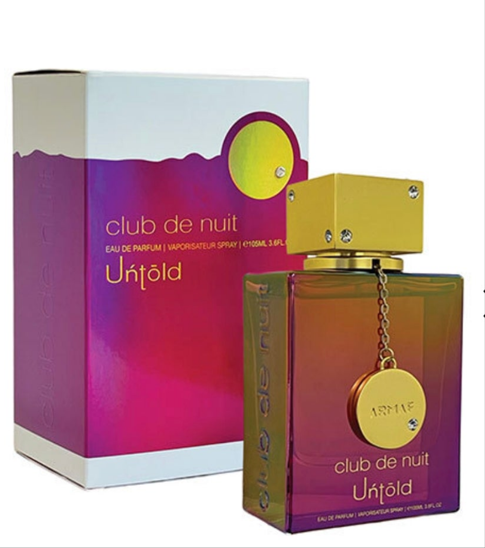 Club de Nuit Untold 105ml Eau de Parfum Saffron Jasmine Ambergris amberwood fir Resin cedar unisex perfume