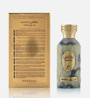 Nafais Sharq 100ml Eau de Parfum gardenia vanilla apricot blossom white woods Pear freesia musk amber