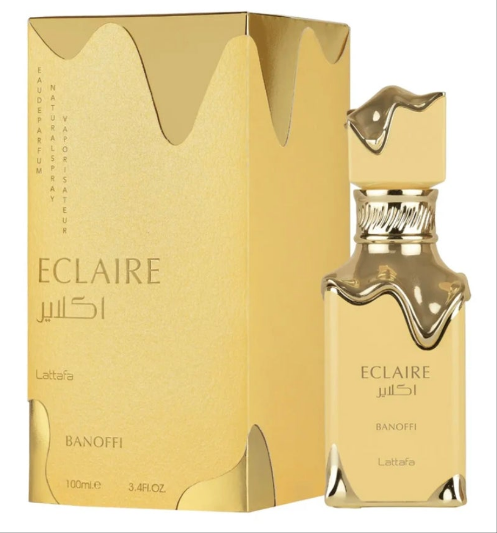Eclaire Banoffi by Lattafa 100ml Eau de Parfum Banana cream dulche de leche Whipped cream vanilla praline biscuit musk perfume