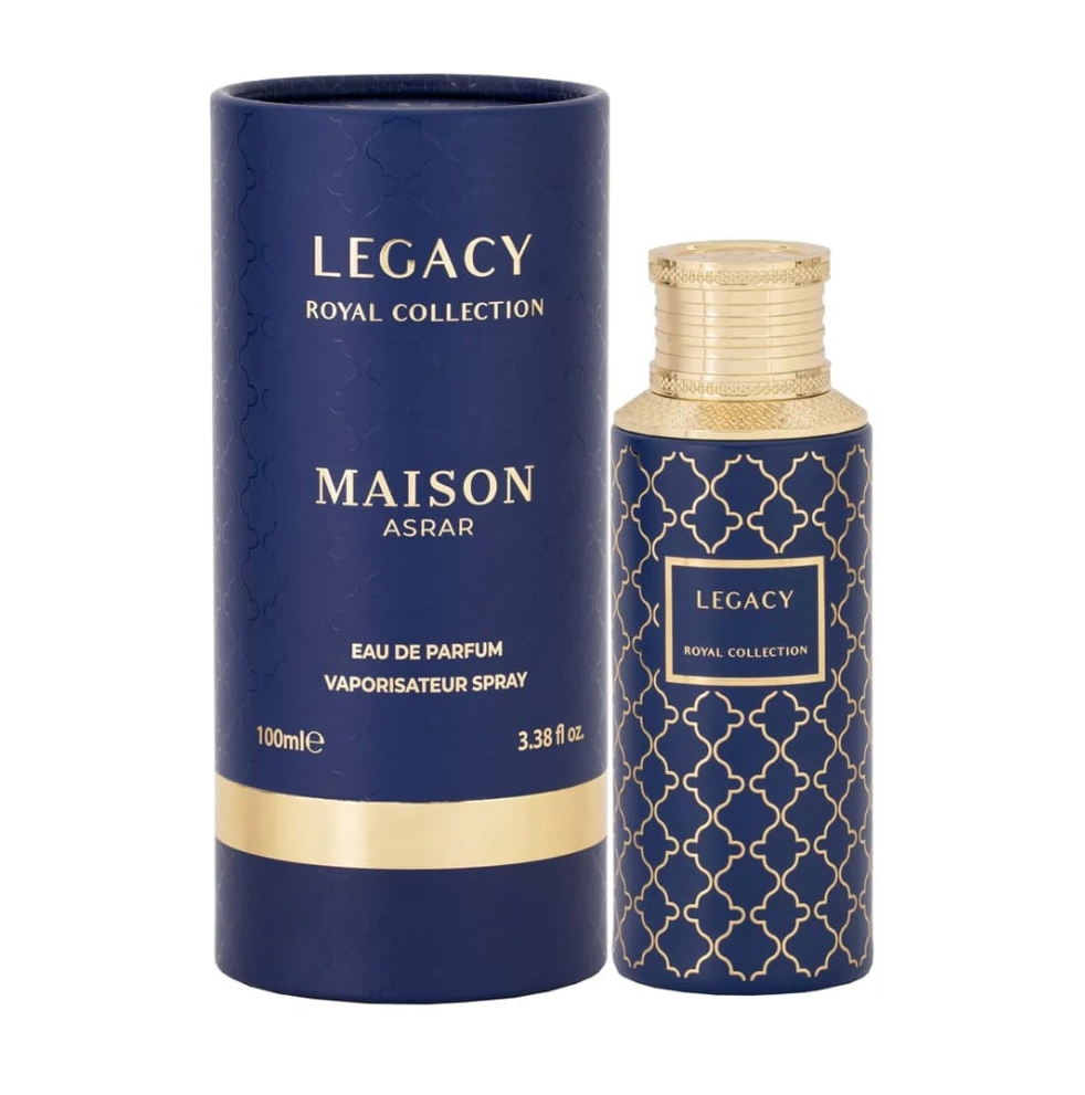Legacy Maison Asrar 100ml Eau de Parfum Ginger Pear Bergamot Orange Blossom Jasmine Woody Vanilla Musk Amber