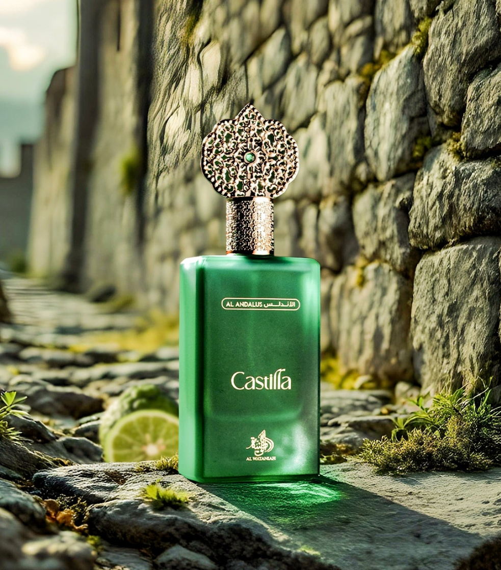 Castilla 100ml Eau de Parfum citrus blackcurrent Pear geranium cardamom sandlewood gourmand accord vanilla cedarwood