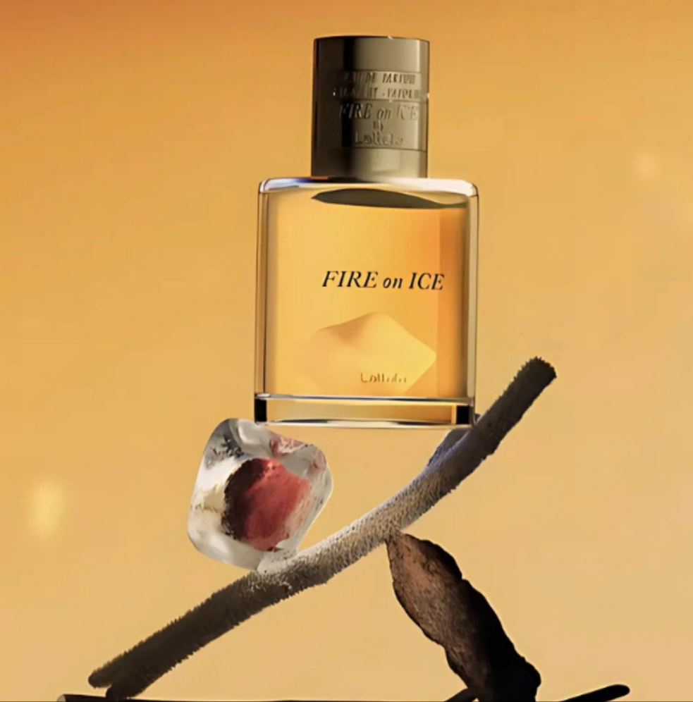 Fire on Ice 110ml Eau de Parfum Black Raspberry cinnamon Cognac frozen rose petals caramel Moss oakmoss ambroxan cedarwood myrrh