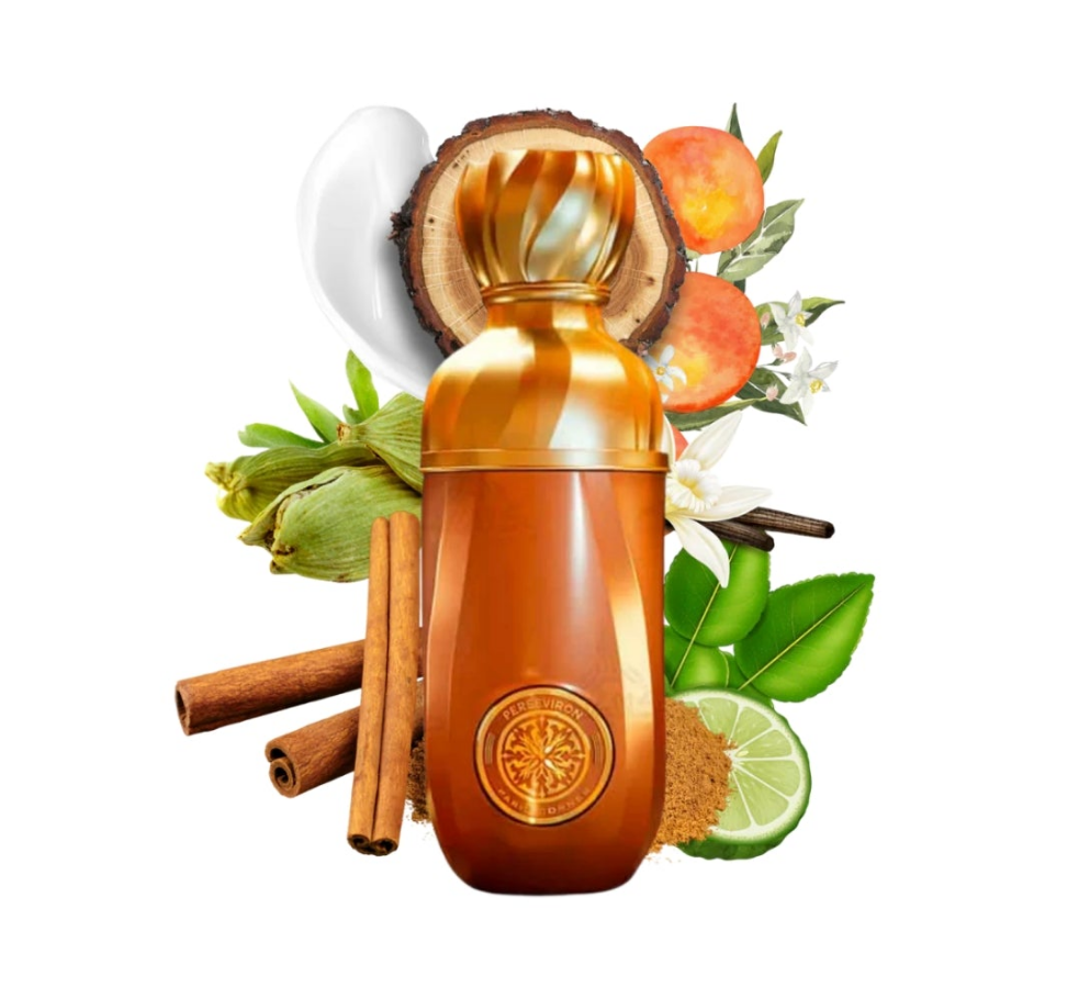 Perseviron 100ml Eau de Parfum Cardamom, Bergamot, Cinnamon, Orange Blossom, Praline, Whipped Cream Guaiac Wood, Vanilla