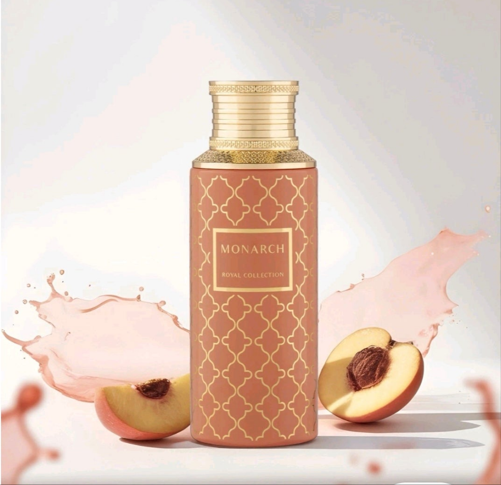Monarch by Maison Asrar 100ml Eau de Parfum Cardamom, Peach, Cinnamon Jasmine, Milk, Coconut Heliotrope, Patchouli, Musk