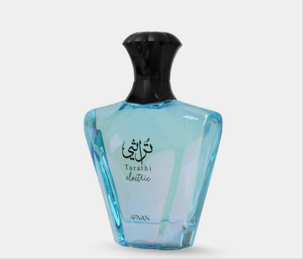 Afnan Turathi Electric 90ml Eau de Parfum citrus fruity apple pear cedarwood orange blossom Musk vanilla amber ambroxan