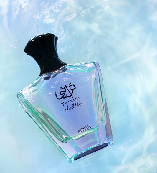 Afnan Turathi Electric 90ml Eau de Parfum citrus fruity apple pear cedarwood orange blossom Musk vanilla amber ambroxan