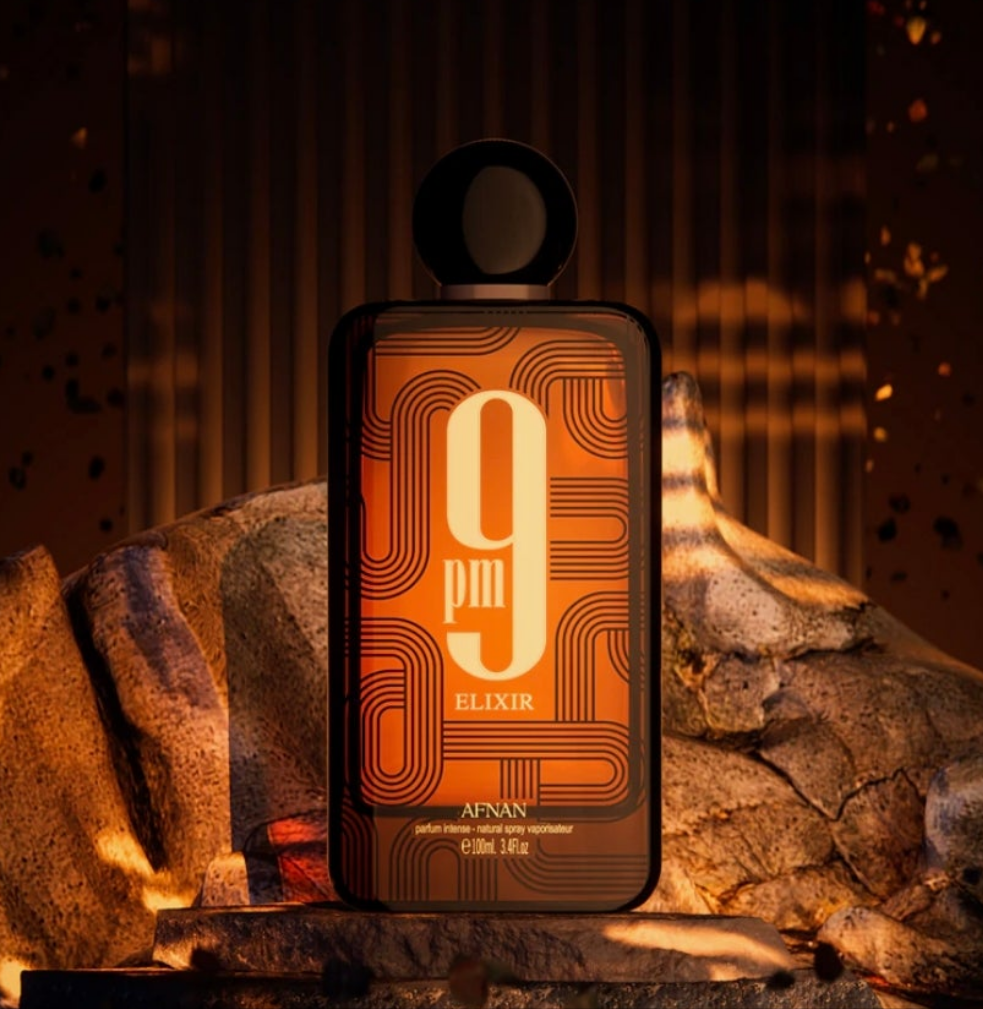 Afnan 9pm Elixir 100ml Parfum Intense oriental spicy cardamom nutmeg leather lavandin vanilla patchouli perfume