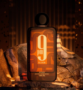 Afnan 9pm Elixir 100ml Parfum Intense oriental spicy cardamom nutmeg leather lavandin vanilla patchouli perfume