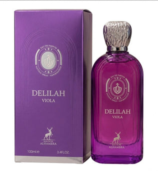 Delilah Viola by Maison Alhambra 100Ml Eau de Parfum Fruity Floral  Bergamot Mandarin Peach Lavinder Violet Sandlewood Musk Vanilla.