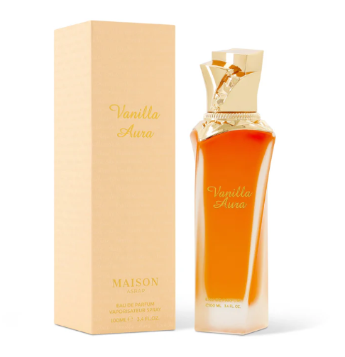 Vanilla Aura by Maison Asrar 100ml Eau de Parfum bergamot lily of the valley caramel vanilla chocolate amber sandlewood tonka vanilla
