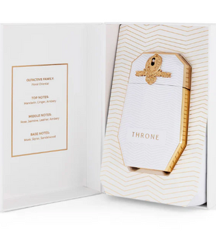 Throne by Maison Asrar 100ml Eau de Parfum mandarin ginger amber rose jasmine leather musk styrax sandlewood