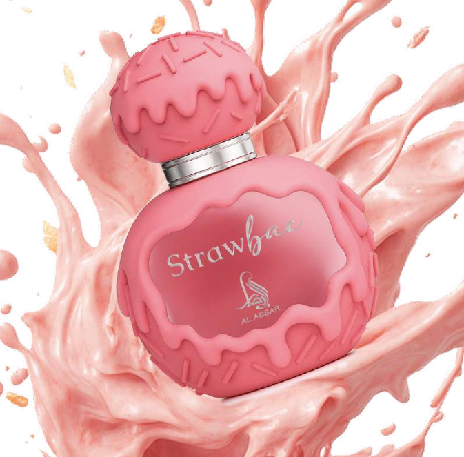 Al Absar Treats Strawbae 100ml Eau de Parfum strawberry pineapple apple floral cream vanilla musk powdery gourmand