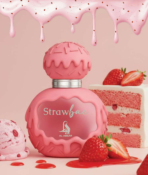 Al Absar Treats Strawbae 100ml Eau de Parfum strawberry pineapple apple floral cream vanilla musk powdery gourmand