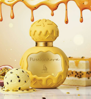 Al Absar Treats Passionnova 100ml Eau de Parfum citrus apple cardamom mango jasmine violet chocolate coconut milk gourmand ambergris musk