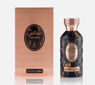 Nafais Magrib 100ml Eau de Parfum yuzu grapefruit mandarin tropical fruit galbanum ozonic aldehydes musk