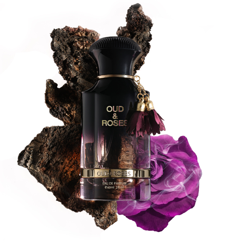 Oud & Roses 60ml Extrait de Parfum rose lemon white floral sandle wood frankincense agarwood musk amber