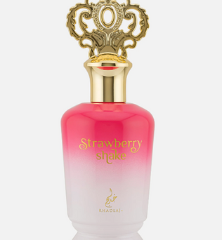 Khadlaj Strawberry Shake 100ml Eau de Parfum strawberry mandarin pink pepper milk jasmine rose almond cream musk vanilla sandlewood amber
