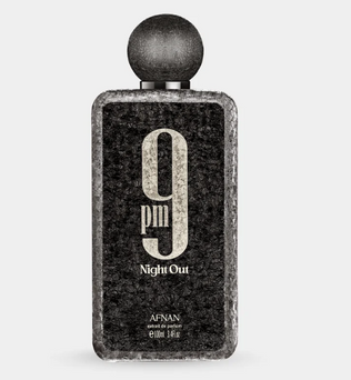 Afnan 9pm Night Out 100ml Extrait de Parfum dragon fruit cognac lavender apple cardamom mahonial suede toffee tonka woody notes
