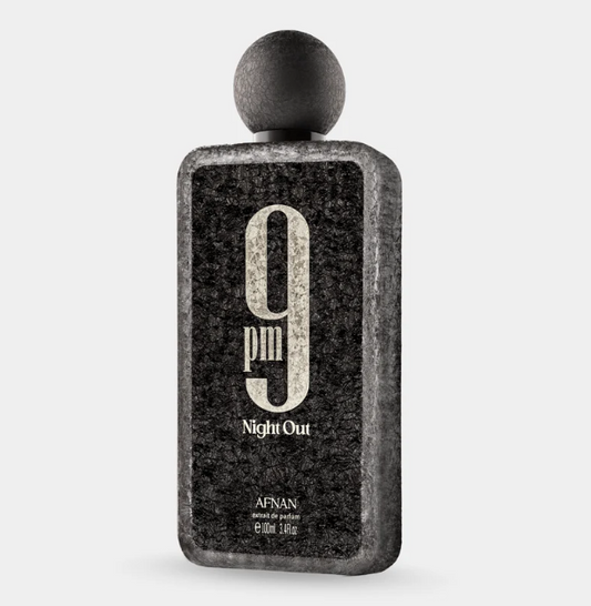 Afnan 9pm Night Out 100ml Extrait de Parfum dragon fruit cognac lavender apple cardamom mahonial suede toffee tonka woody notes