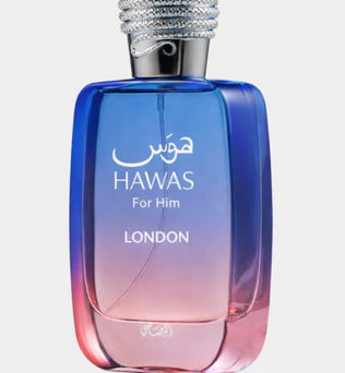 Rasasi Hawas London 100ml Eau de Parfum Pink Pepper Saffron Rose Ylang Ylang vanilla musk patchouli