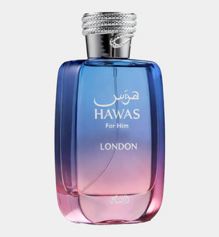 Rasasi Hawas London 100ml Eau de Parfum Pink Pepper Saffron Rose Ylang Ylang vanilla musk patchouli