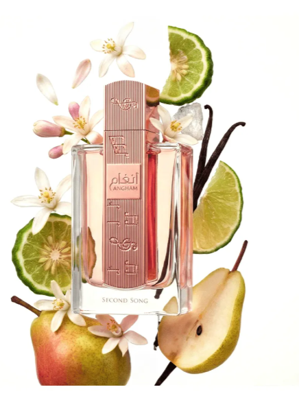 Angham Second Song 100ml Eau de Parfum Pear Orange blossom peony praline vanilla tonka ambroxan musk