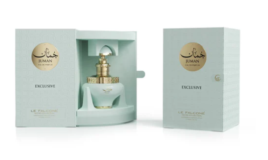 Le Falcone Niche Juman Exclusive 100ml Eau de Parfum champagne rosé litchi pink pepper peach blossom rose almond musk woody