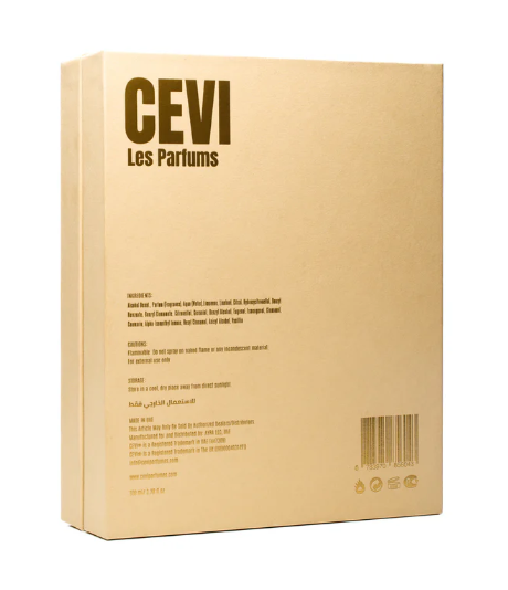 Cevi Elysian Essence 100ml Extrait de Parfum citrus grapefruit ginger woody warm amber