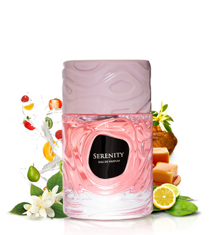 Serenity 100ml Eau de Parfum citrus fruity notes patchouli jasmine ylang ylang vanilla amber caramel