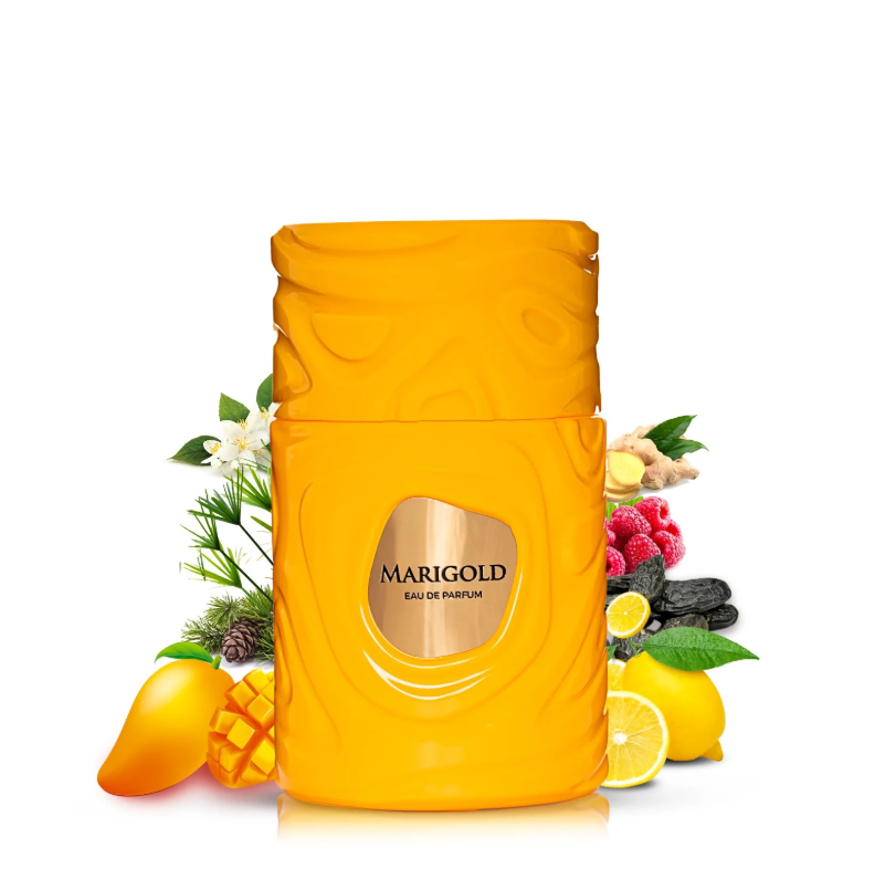 Marigold 100ml Eau de Parfum mango citrus berries coumarin jasmine cedarwood musk amber cypriol