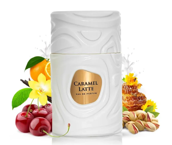 Caramel Latte 100ml Eau de Parfum pistachio cherry blossom honey orange blossom milk vanilla