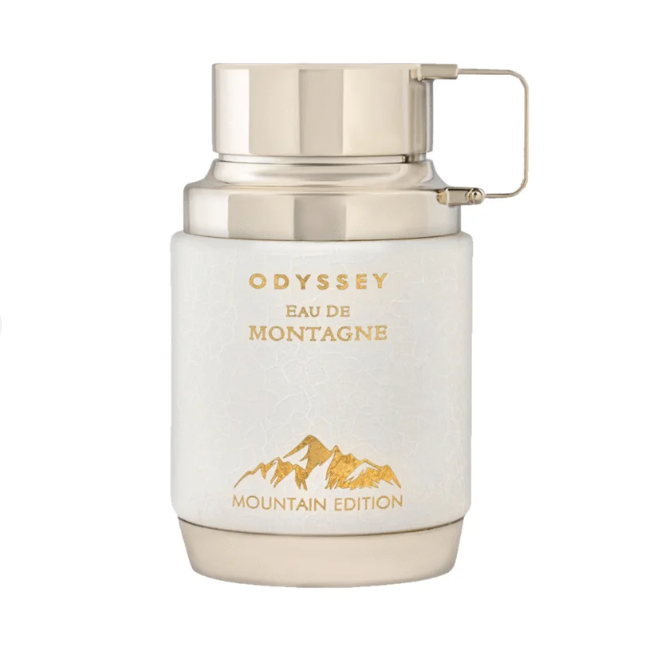 Odyssey Eau de Montagne Mountain Edition 100ml Eau de Parfum almond spices milky notes white florals vanilla cacao sandlewood musk