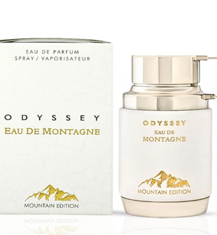 Odyssey Eau de Montagne Mountain Edition 100ml Eau de Parfum almond spices milky notes white florals vanilla cacao sandlewood musk